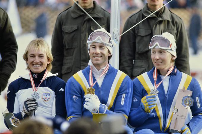 Stenmark je zadnjo zlato medaljo na velikih tekmovanjih osvojil leta 1982 na svetovnem prvenstvu v Schladmingu, ko je bil najhitrejši v slalomu. Drugo mesto je osvojil Bojan Križaj (takrat Jugoslavija), tretje pa je bil njegov rojak Bengt Fjellberg. | Foto: Guliverimage/Vladimir Fedorenko