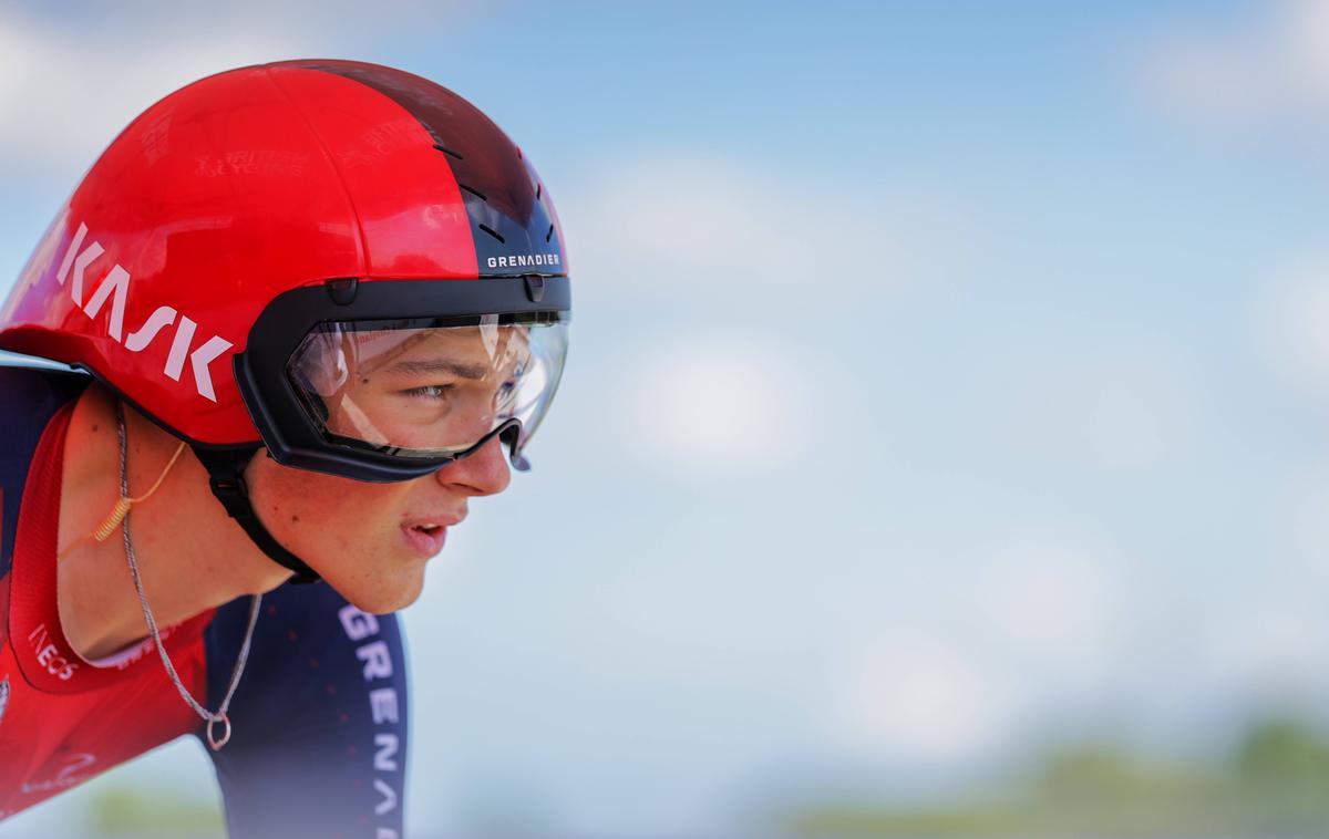 Joshua Tarling | Zmage na uvodnem kronometru letošnje dirke O Gran Camino se je veselil aktualni britanski in evropski prvak v vožnji na čas Joshua Tarling. | Foto Guliverimage
