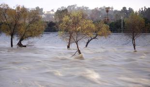 Poplave v Kaliforniji: petletnika odnesel hudournik #video