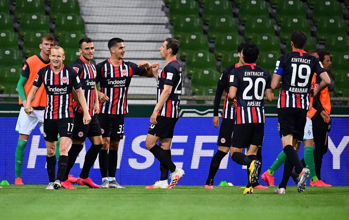 Eintracht FRankfurt | Eintracht Frankfurt je v drugem polčasu strl vse bolj odpisani Werder. | Foto Reuters