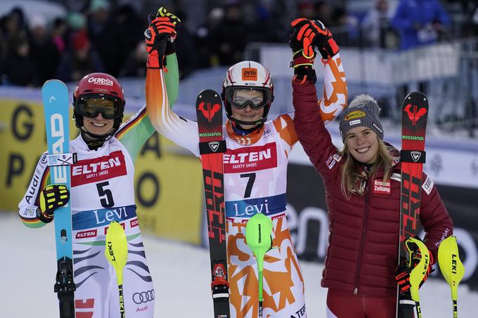 Najboljša trojica uvodnega slaloma sezone. | Foto: Guliverimage