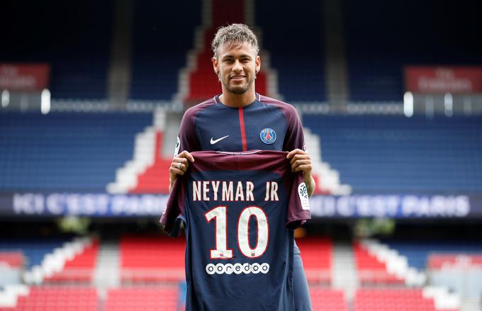 Brazilec Neymar je s selitvijo iz Barcelone v Pariz dvignil na noge nogometni svet in poskrbel za nov rekord. | Foto: Reuters