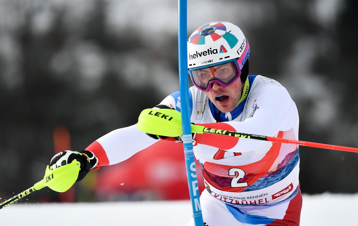 Daniel Yule | Švicar Daniel Yule je postal junak slaloma v Kitzbühelu. To je prva švicarska slalomska zmaga po letu 1968 v tem avstrijskem smučarskem središču. | Foto Getty Images