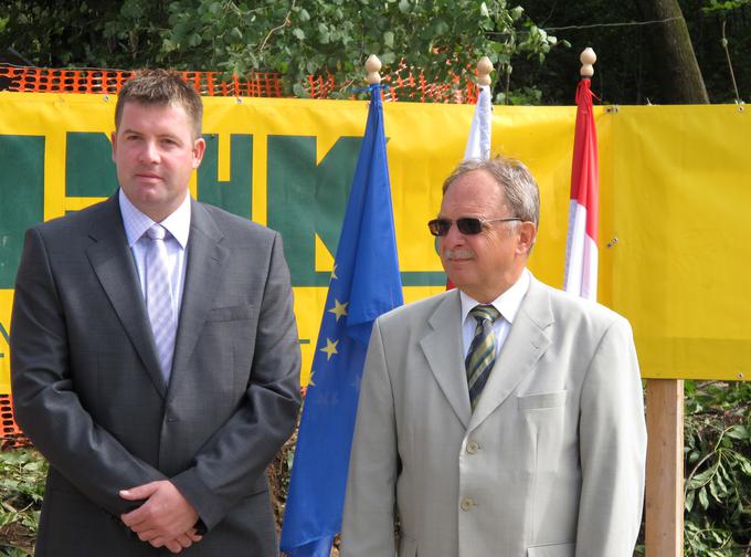 Klemen Ferjančič (desno), danes zaposlen v družbi Plinovodi, je bil zadnji predsednik uprave SGP Tehnika, ki je neslavno končal v stečaju. | Foto: STA ,