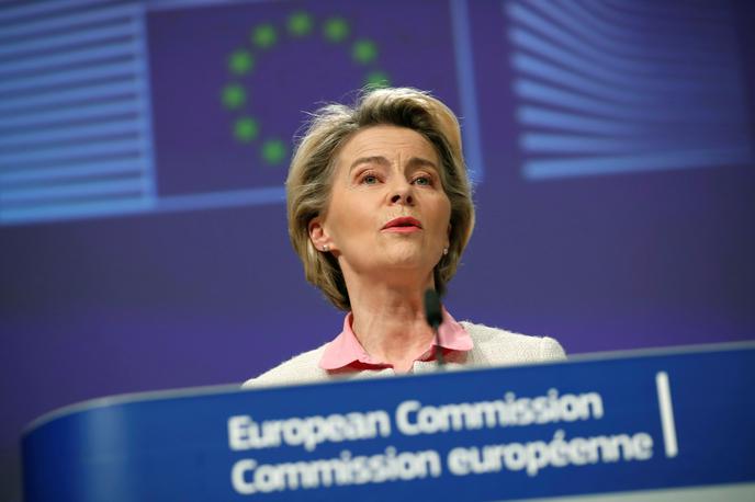Ursula von der Leyen | Predsednica Evropske komisije je navedla napačne številke o žrtvah vojne v Ukrajini. Njeno izjavo so kasneje izbrisali iz transkripta govora in tudi posnetka.  | Foto Reuters