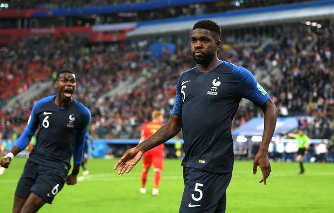 Francija je bila v polfinalu boljša od Belgije. Zmagala je z 1:0, dvoboj je v korist galskih petelinov v 51. minuti odločil branilec Samuel Umtiti.  | Foto: Getty Images