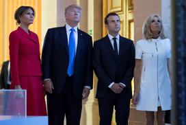 donald trump, melania trump, emmanuel macron, brigitte trogneux