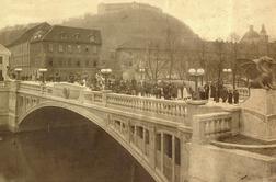 Ljubljanski most, ki so ga zgradili cesarju v čast