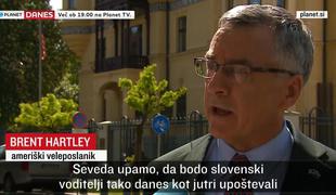 Ameriški veleposlanik v Sloveniji: Nismo v hladni vojni, je pa veliko razlogov za skrb (video)