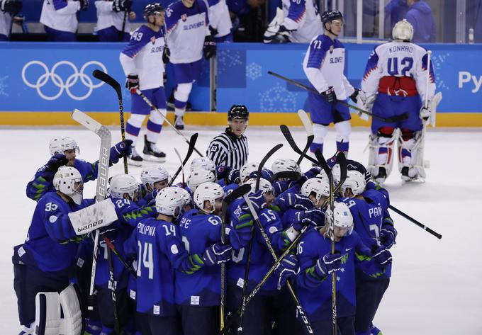 Slovenski hokejisti so navdušili z zmago proti ZDA in Slovaški.  | Foto: Getty Images