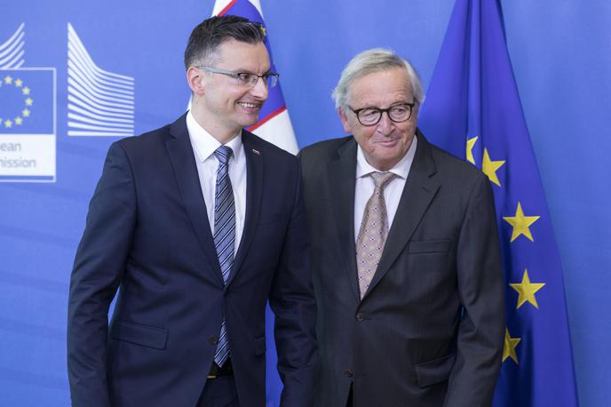 Marjan Šarec in Jean-Claude Juncker | Slovenski premier Marjan Šarec in predsednik Evropske komisije Jean-Claude Juncker | Foto STA