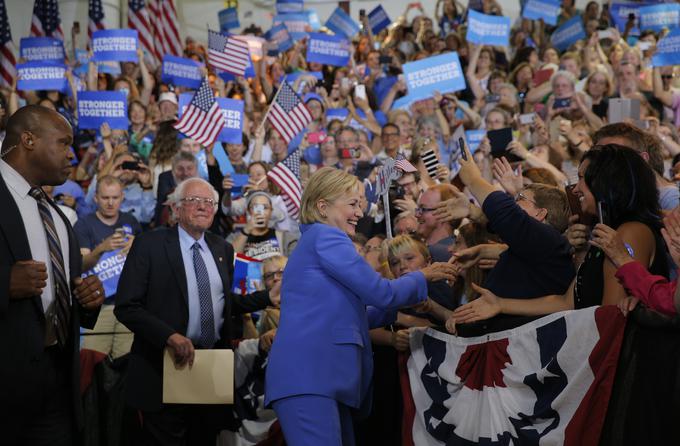 Bernard Senders Hillary Clinton ameriške volitve zda | Foto: Reuters