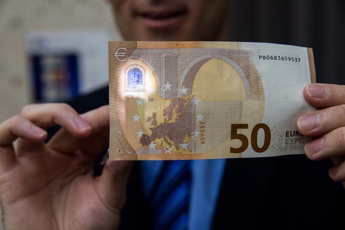 denar bankovec 50 evrov | Foto: Vid Ponikvar