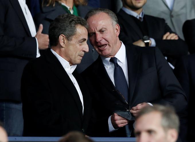 Predsednik Bayerna Karl-Heinz Rummenigge je spremljal dvoboj poleg nekdanjega francoskega predsednika Nicolasa Sarkozyja. | Foto: Reuters