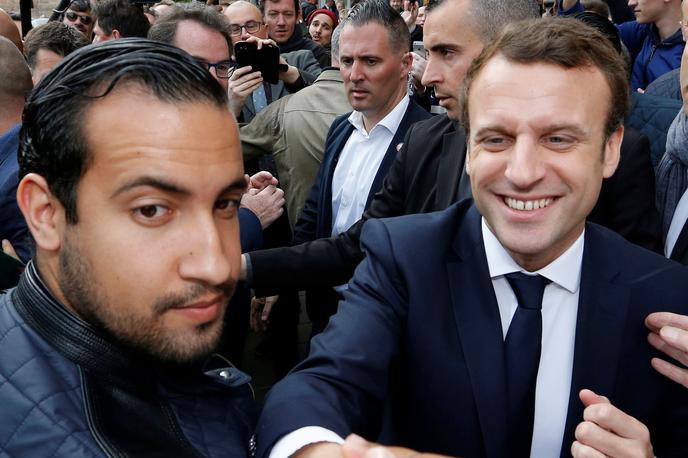 Alexandre Benalla in Emmanuel Macron | Foto Reuters