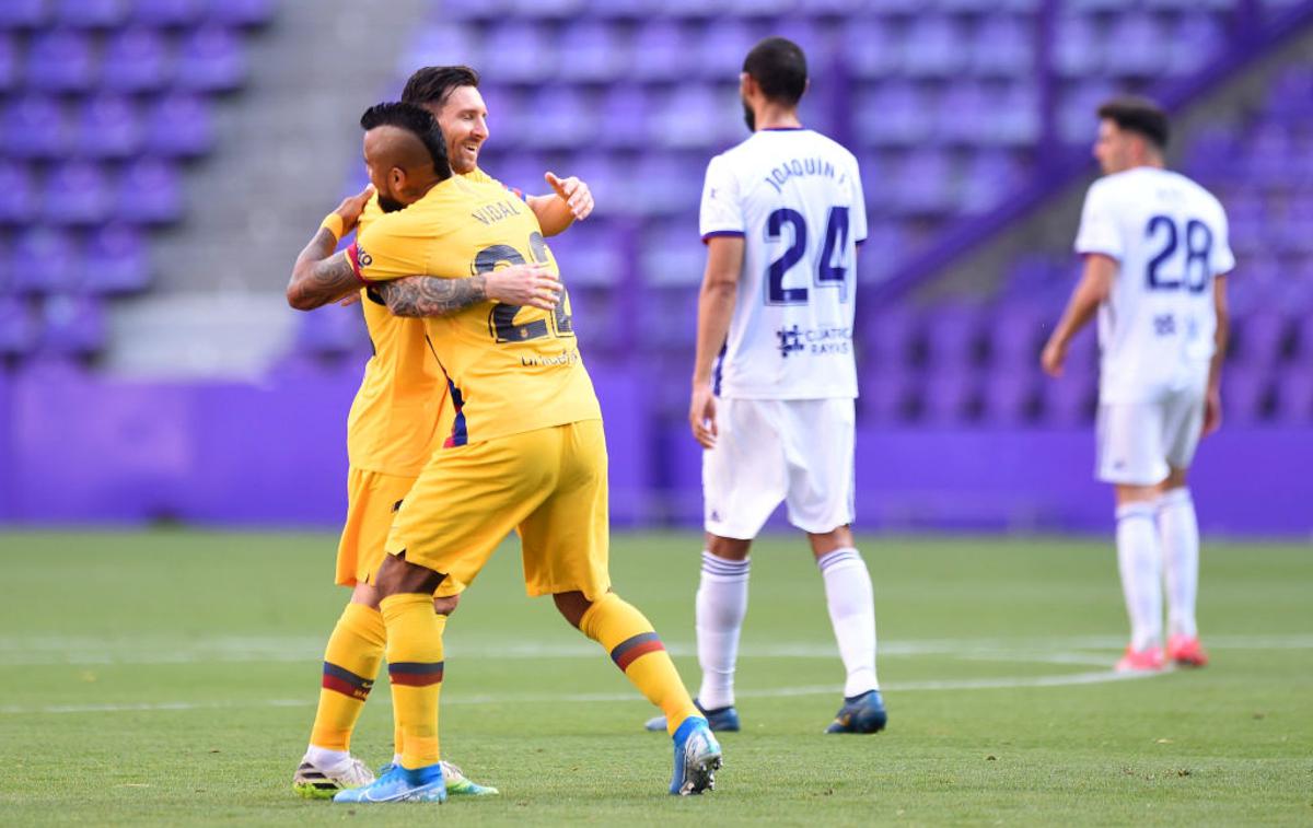 Lionel Messi | Lionel Messi se je z 20. podajo v letošnji sezoni spet vpisal med rekorderje. Postal je prvi igralec v španski ligi in drugi igralec v tem tisočletju, ki je v eni sezoni dosegel najmanj 20 golov in prispeval najmanj 20 asistenc.  | Foto Getty Images