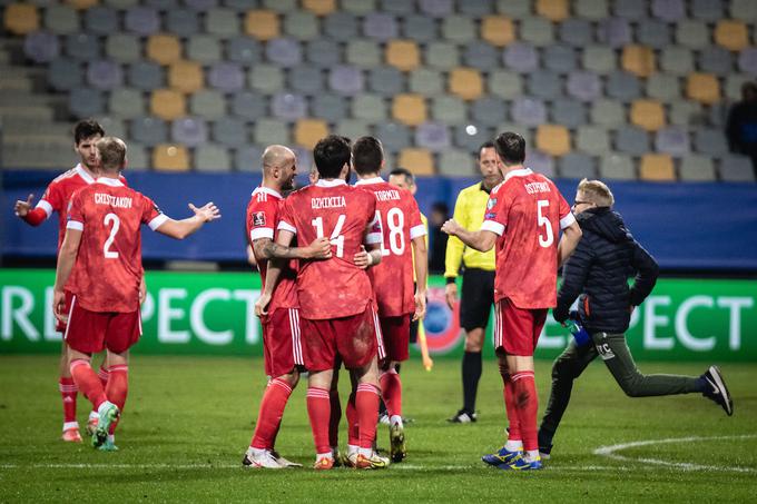 Ruska nogometna reprezentanca je v kvalifikacijah za SP 2022 dvakrat premagala Kekovo četo z 2:1. | Foto: Blaž Weindorfer/Sportida