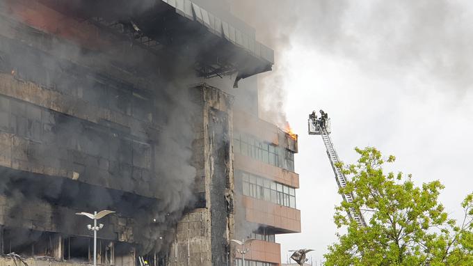 Moskva požar poslovna stavba 03062022 | Foto: Reuters