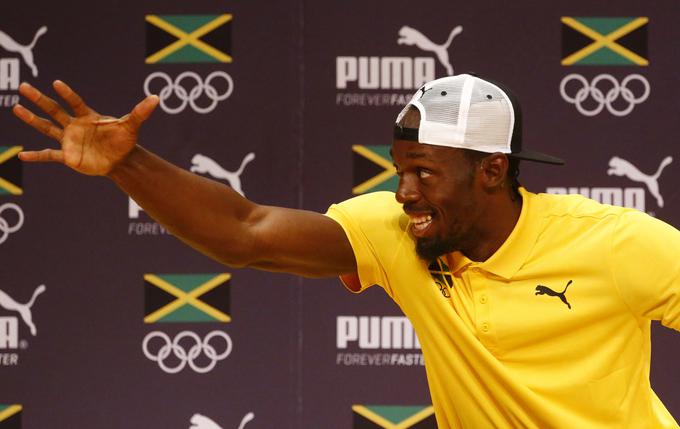Trenutno najhitrejši Zemljan Usuain Bolt bo tudi po koncu kariere podaljšal sodelovanje s proizvajalcem športne opreme Puma. | Foto: Reuters
