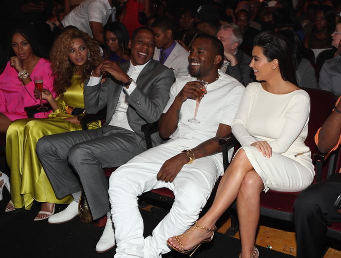 Njihovo prijateljstvo naj bi bilo zaigrano, Jay Z se je naveličal problematičnega Kanyeja, Beyonce pa se ni nikoli zares spoprijateljila s Kim. | Foto: Getty Images