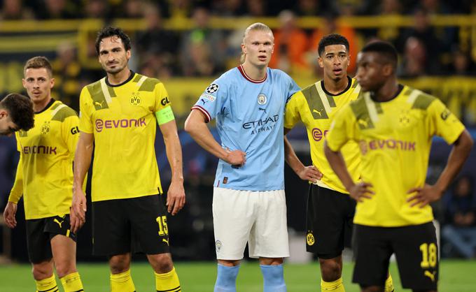 Erling Braut Haaland je proti Borussi Dortmund igral le v prvem polčasu. | Foto: Reuters