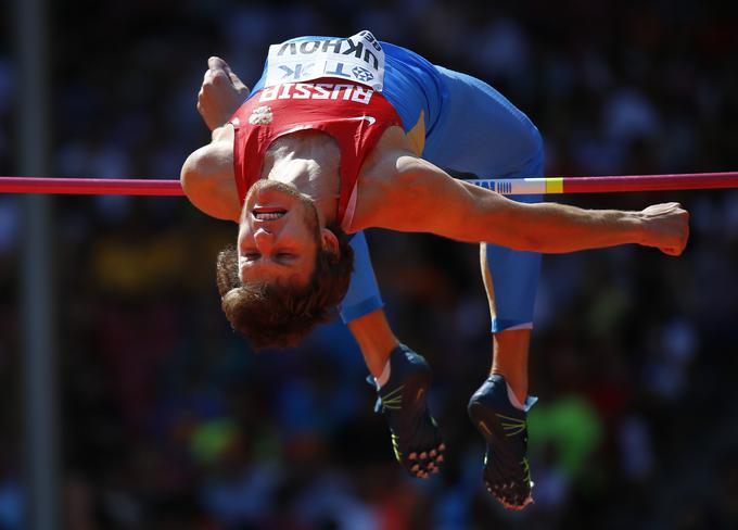 Ruski skakalec v višino Ivan Uhov bi moral braniti zlato olimpijsko medaljo, ki jo je osvojil pred štirimi leti v Londonu. Njegov osebni rekord na prostem znaša 241 centimetrov, v dvorani pa 242 centimetrov. V dvorani je vedno dobro skakal, saj ima cel komplet medalj s svetovnih dvoranskih prvenstev, dvakrat pa je bil zlat na evropskem dvoranskem prvenstvu. | Foto: 