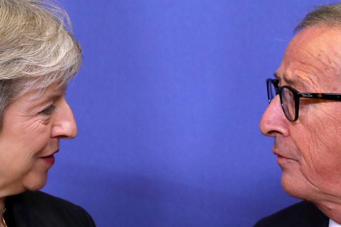 Theresa May, Jean-Claude Juncker | Predsednik Evropske komisije Jean-Claude Juncker je dal britanski predsednici vlade Theresi May jasno vedeti, da je "to edini mogoči dogovor". | Foto Reuters