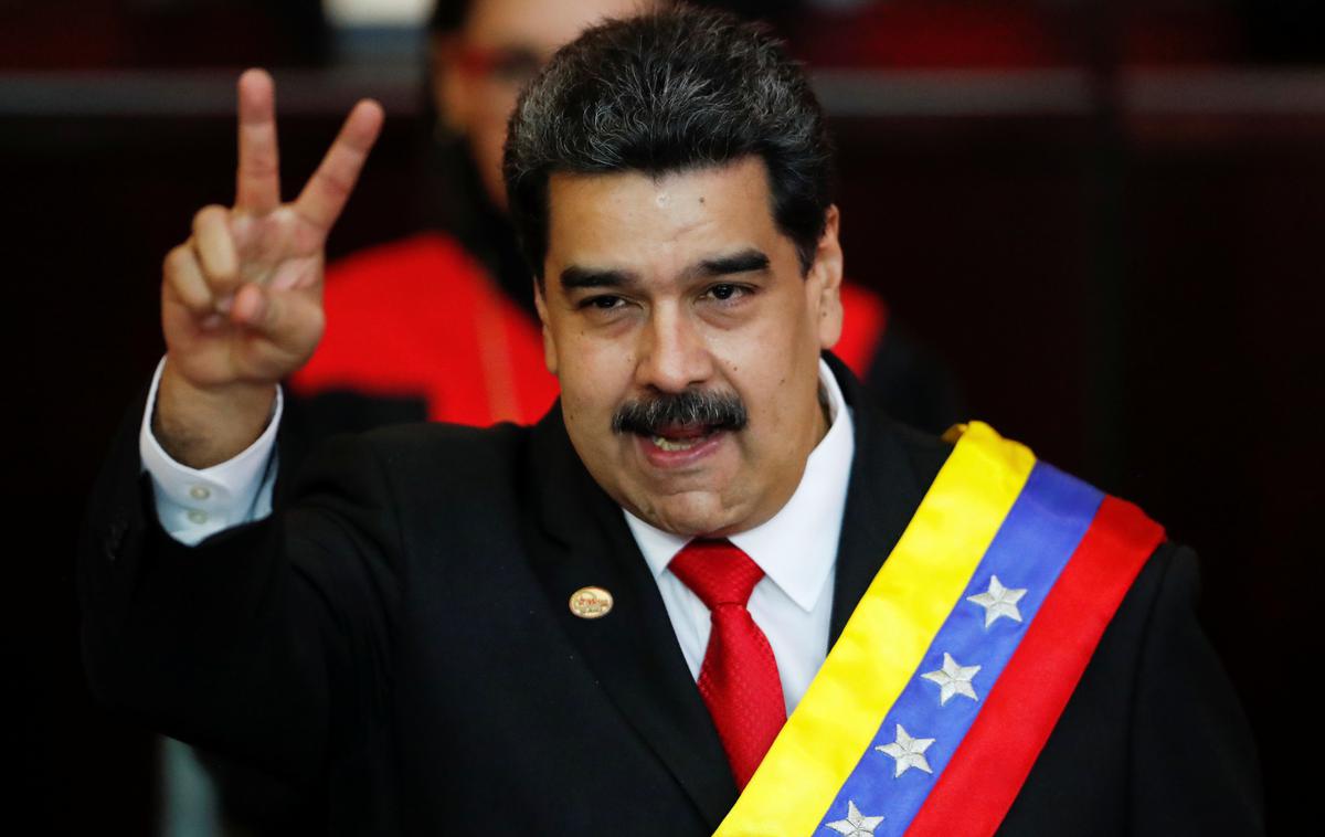 Nicolas Maduro | Venezuelski predsednik Nicolas Maduro je v nedeljo sporočil, da so venezuelske oblasti preprečile vdor terorističnih plačancev iz Kolumbije. | Foto Reuters