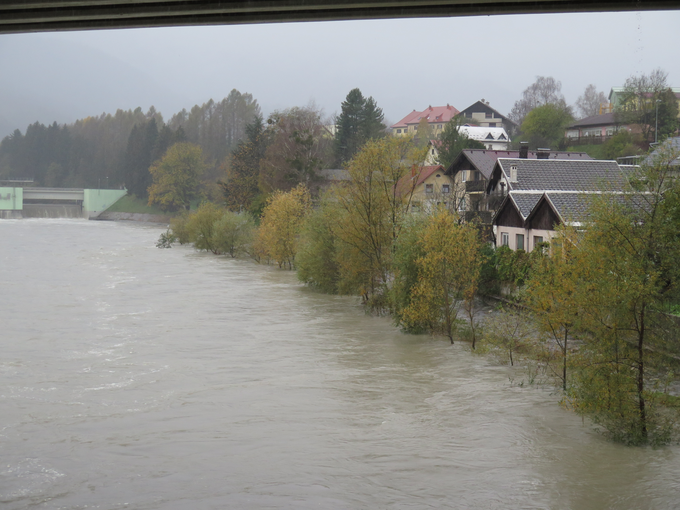 Narasla reka Drava, november 2019. | Foto: STA ,