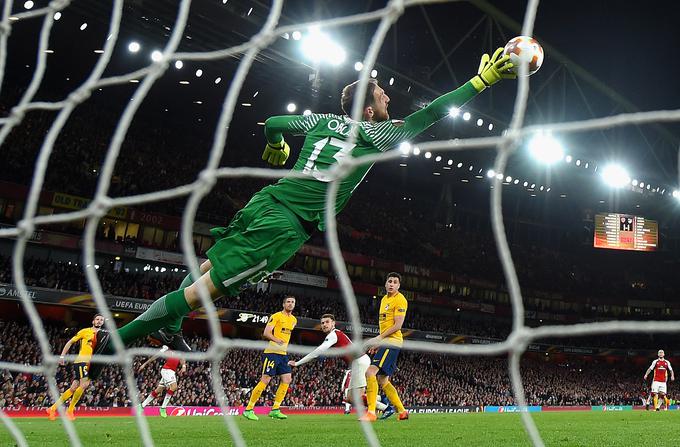Jan Oblak, ki je v prejšnji sezoni v polfinalu lige Europa izločil prav Arsenal, se poleti zanesljivo ne bo preselil na Emirates.  | Foto: Guliverimage/Getty Images