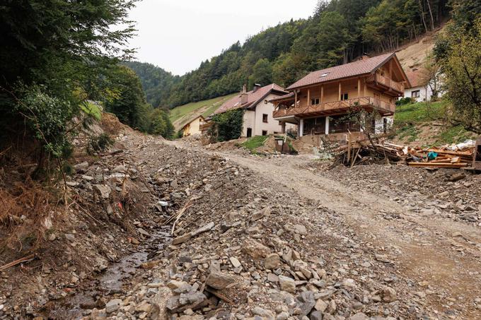 Ljubno ob Savinji in okoliška naselja so v avgustovskih poplavah utrpela ogromno škode. | Foto: Matic Prevc/STA