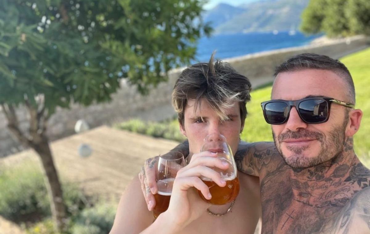 Beckham Dalmacija | David Beckham s sinom Cruzom med počitnicami v Dalmaciji | Foto zajem zaslona/Instagram