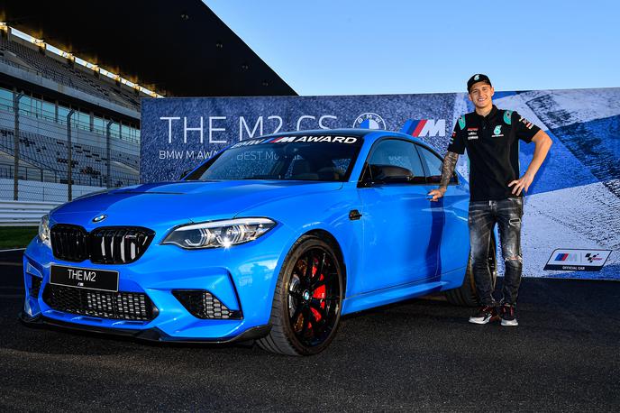 BMW M2 CS | Fabio Quartararo je prvič sezono končal kot najboljši kvalifikant, zato je za nagrado dobil BMW M2 CS. | Foto BMW
