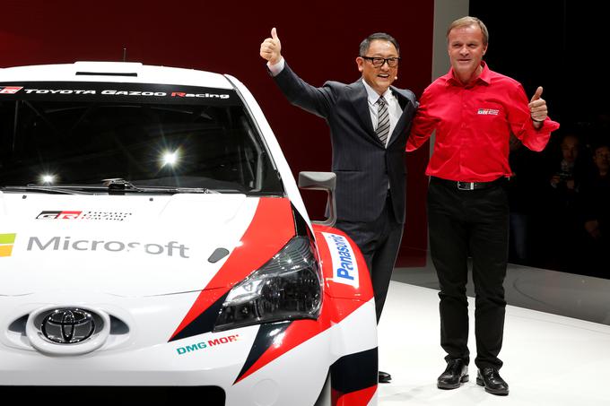 Toyoda je razvoj in vodenje ekipe zaupal Tommiju Makinenu, štirikratnemu svetovnemu prvaku v reliju. Čeprav je že doživel nekaj kadrovskih odhodov, je z dozdajšnjim delom zadovoljen. | Foto: Reuters