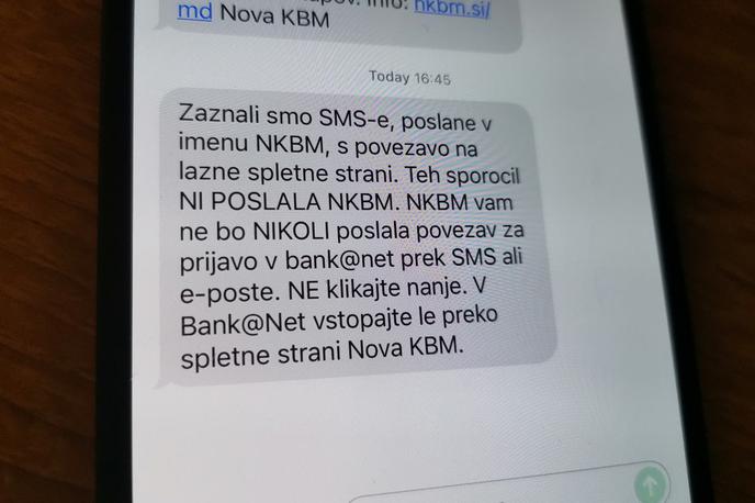 NKBM | Sporočilo, ki ga je "resnična" NKBM danes poslala svojim komitentom. | Foto Matic Tomšič