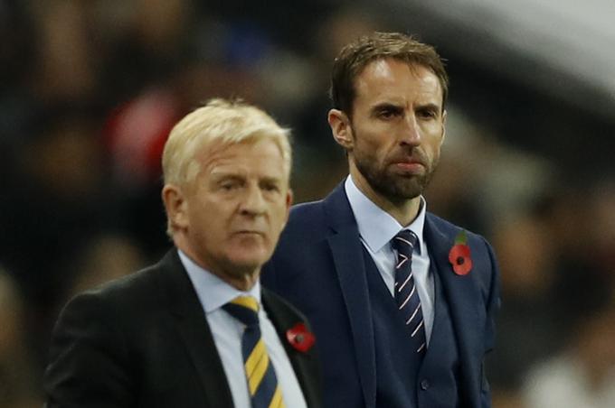 Selektor Škotske Gordon Strachan in selektor Anglije sta v povsem različnih položajih. | Foto: Reuters