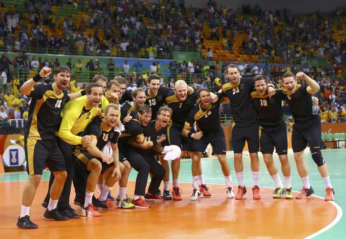 Nemški rokometaši, ki so na olimpijskem turnirju v skupinskem delu prizadejali poraz Sloveniji, so osvojili tretje mesto. | Foto: Reuters