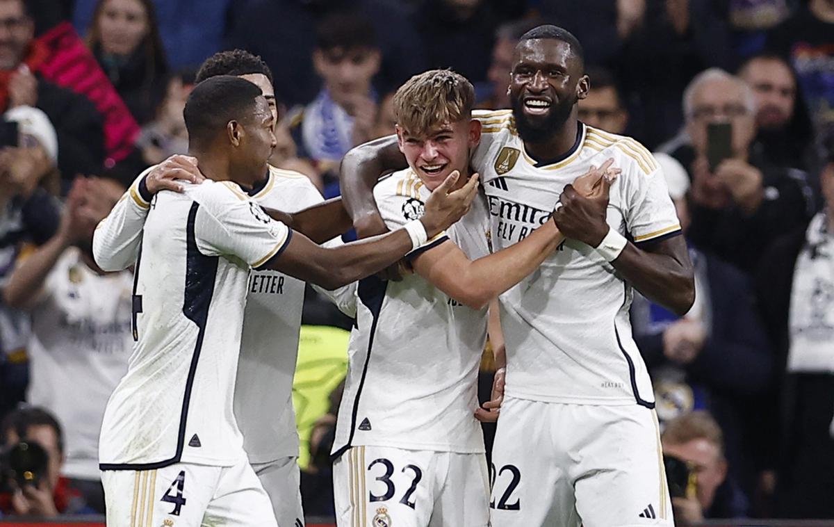 Real Madrid Nico Paz | Real Madrid je do zmage prišel v dodatku in se na vrhu izenačil z Girono. | Foto Reuters