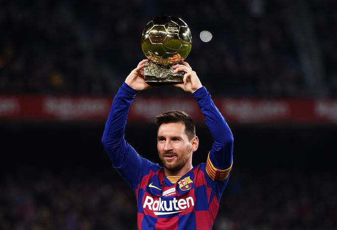 Messi je kot član Barcelone, za katero je v 755 nastopih zabil kar 650 golov, prišel do rekordnih šestih zlatih žog. Zadnjo je prejel leta 2019. | Foto: Getty Images