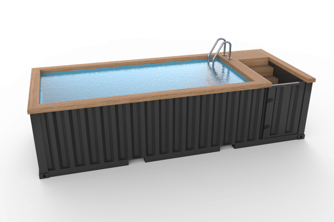 Bazeni Poolbox | Osnovni Poolboxov model bazena meri šest metrov v dolžino in 2,4 metra v širino. Mogoče je naročiti tudi 12-metrskega. | Foto Osebni arhiv Tomi Cegnar