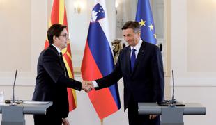 Pahor in Pendarovski za izpolnitev obljube EU Skopju o začetku pristopnih pogajanj #video