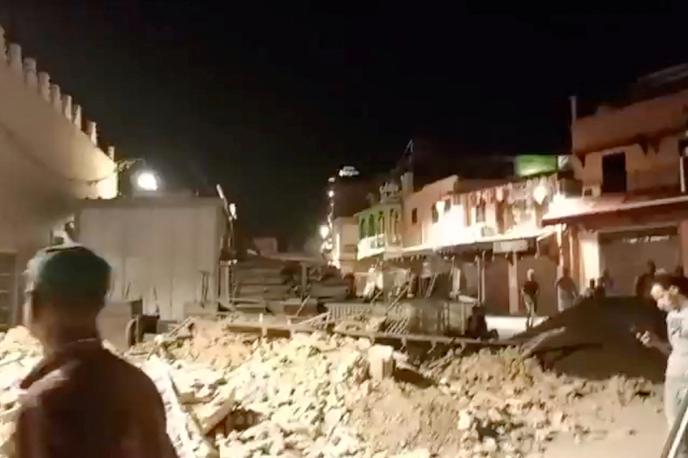 Maroko, potres | V potresu z magnitudo 6,8, ki je v petek pozno zvečer prizadel Maroko, je po najnovejših podatkih maroških oblasti umrlo več kot 2.900 ljudi. | Foto Reuters