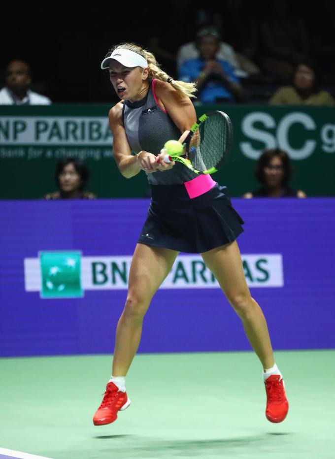 Caroline Wozniacki trenutno uspešno igra na finalnem turnirju v Singapurju. | Foto: Guliverimage/Getty Images