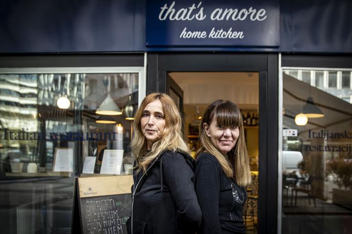 That's Amore Lj | Paula in Monica iz Milana (z leve proti desni) sta v Ljubljani odprli restavracijo z avtentično italijansko kuhinjo. | Foto Ana Kovač