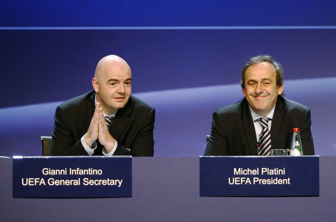Gianni Infantino in Michel Platini sta nekdanja sodelavca. | Foto: Reuters