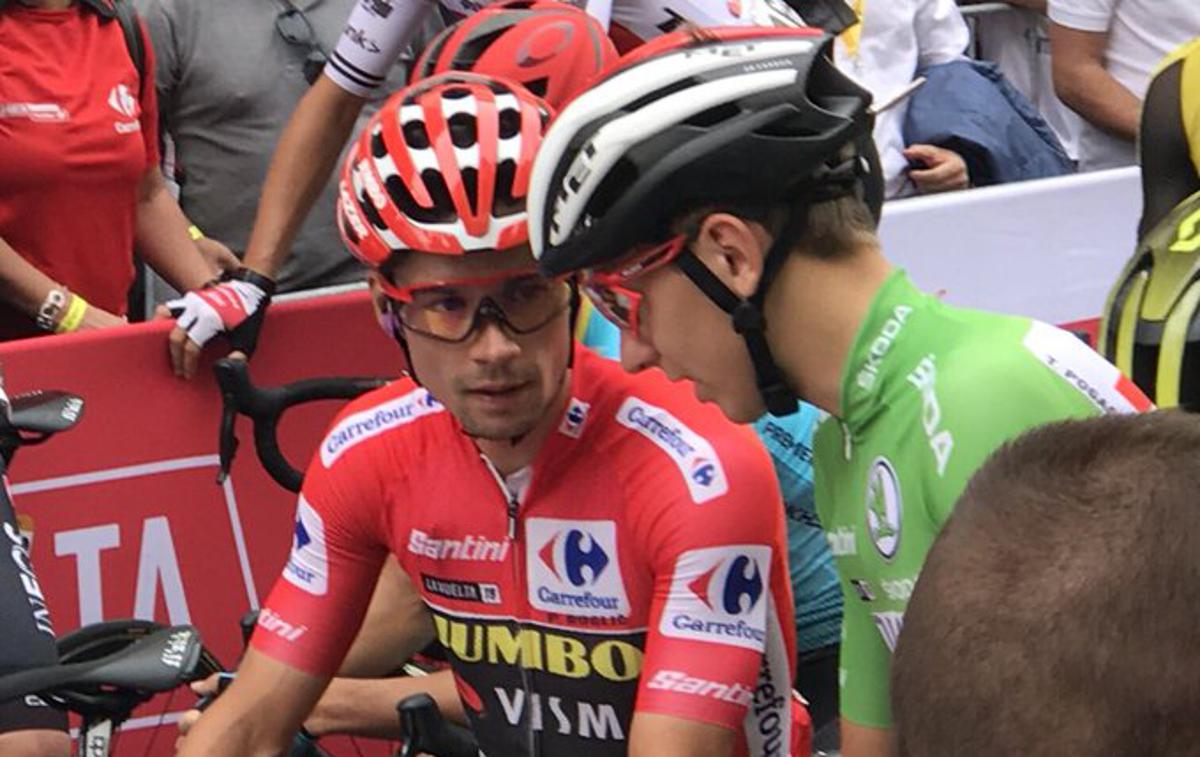Pogačar Roglič Vuelta | Primož Roglič in Tadej Pogačar sta napredovala na UCI lestvici | Foto Jaka Lopatič