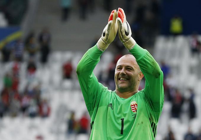 Gabor Kiraly je postal prvi 40-letnik, ki je igral na evropskem nogometnem prvenstvu. | Foto: Reuters