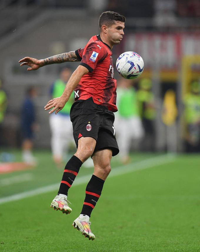 Christian Pulisic je zadel za vodstvo AC Milana proti Laziu. | Foto: Reuters