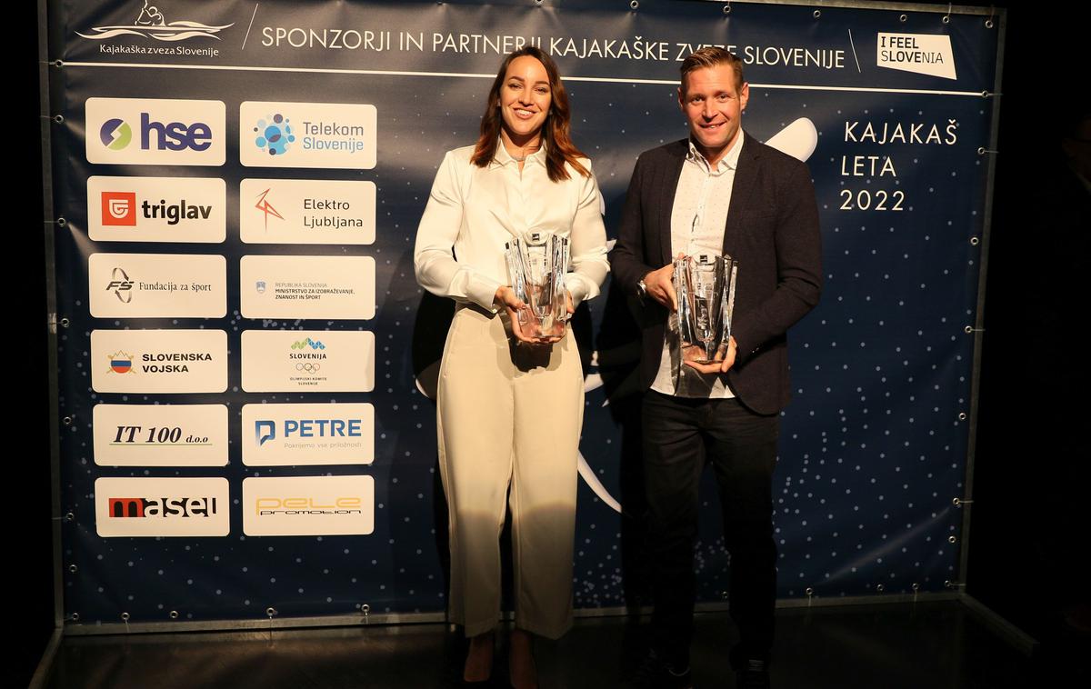 podelitev Kajakaška zveza Slovenije | Anja Osterman in Benjamin Savšek sta prejela priznanje za najboljša kajakaša leta. | Foto Kajakaška zveza Slovenije