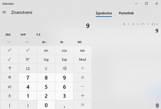 Kalkulator | Foto: Matic Tomšič / Posnetek zaslona